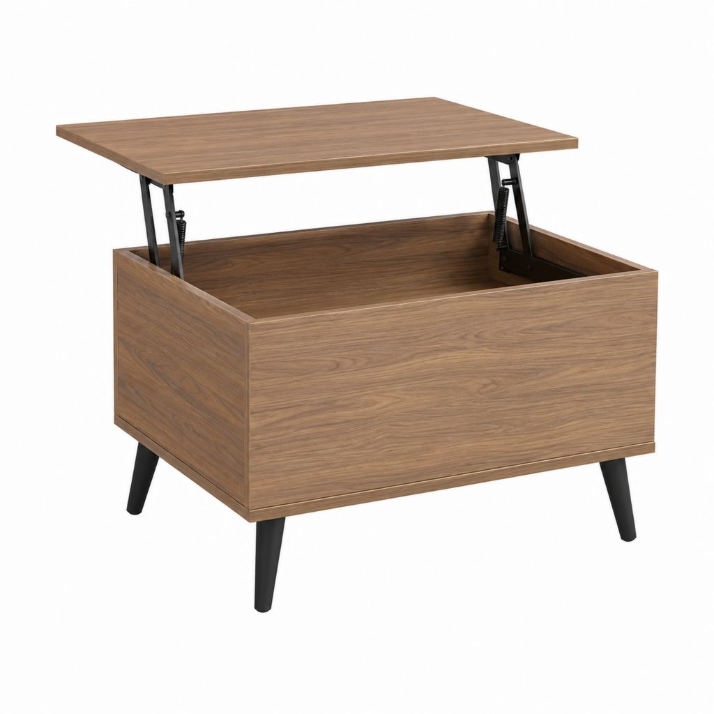 Couchtisch mit hochklappbarer Tischplatte Walnussbraun MDF rechteckig 100 x 60 x 45 cm